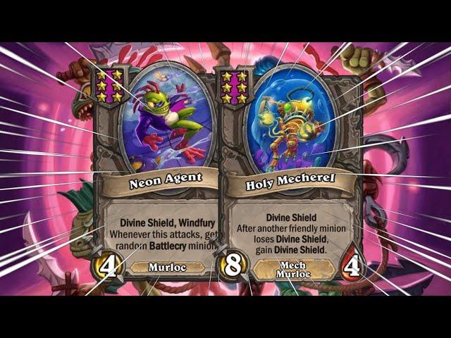 DIVINE SHIELD MURLOCS BEAT THE ODDS?! | Hearthstone Battlegrounds