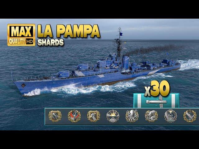 Destroyer La Pampa: Third highest EU damage game - World of Warships