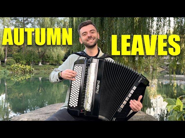 AMAZING Accordion Jazz Music - AUTUMN LEAVES