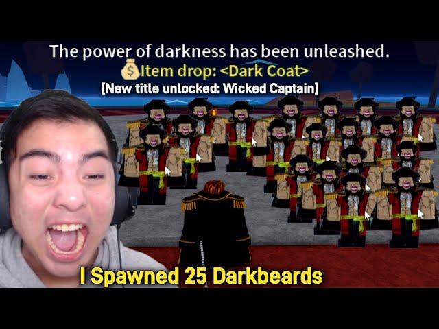 I Spawned 25 Darkbeards + Killing 25 Darkbeards to unlock Dark Coat! (Blox Fruits)