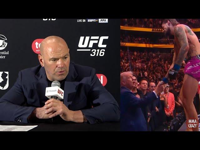 Dana White reacts to Sean O'Malley loss to Merab Dvalishvili at UFC 316