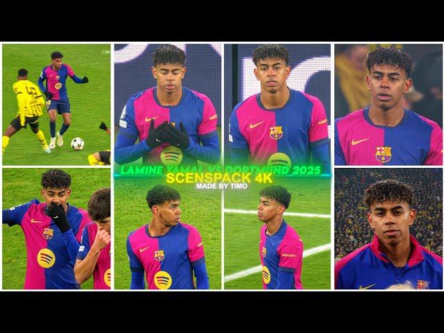 Lamine Yamal Vs Dortmund 2025 / RARE CLIPS ● SCENEPACK 4K ( With AE CC and TOPAZ )