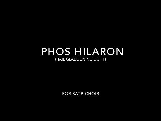 Phos Hilaron  - SATB -  Score Video - Katie Kring
