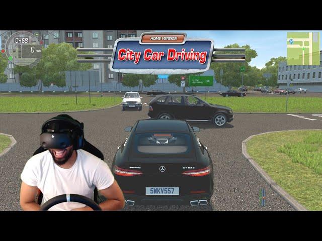 I tried City Car Driving in VR... HILARIOUS