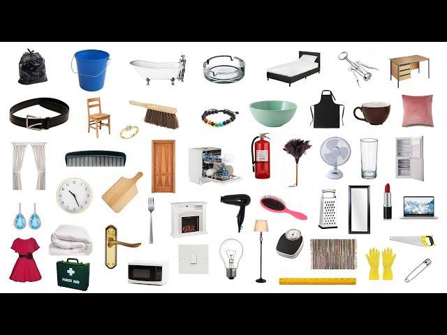 English Vocabulary - 100 HOUSEHOLD ITEMS