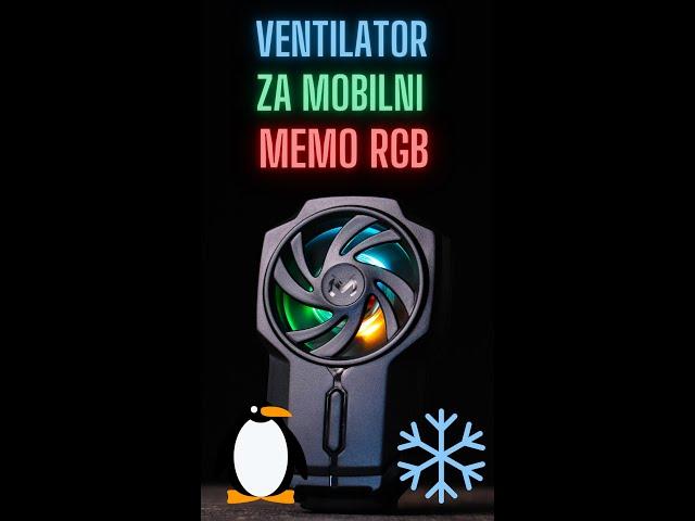 Ventilator za mobilni Memo RGB ️ #shorts #ventilator #kuler #hladnjak #telefon #gejming