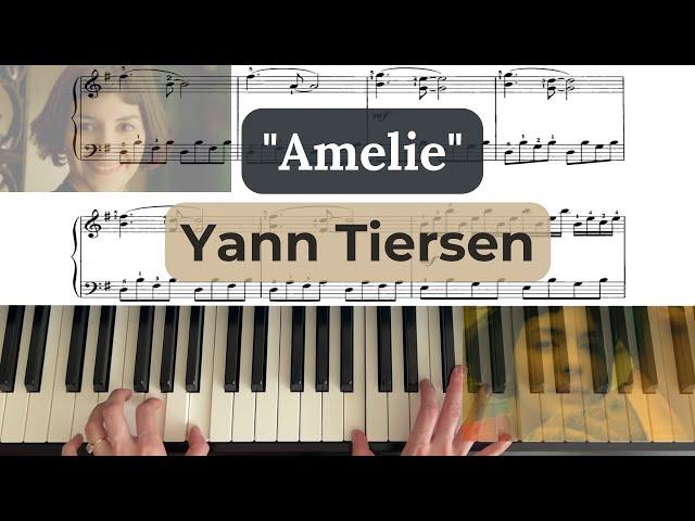 Амели Ян Тирсен Amelie - Yann Tiersen l Comptine d'un autre été (piano) на фортепиано, пианино