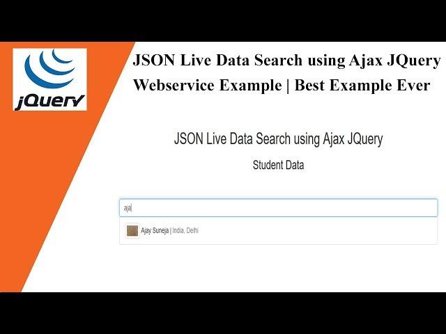 JSON Live Data Search using Ajax JQuery | Webservice Example | Best Example Ever 