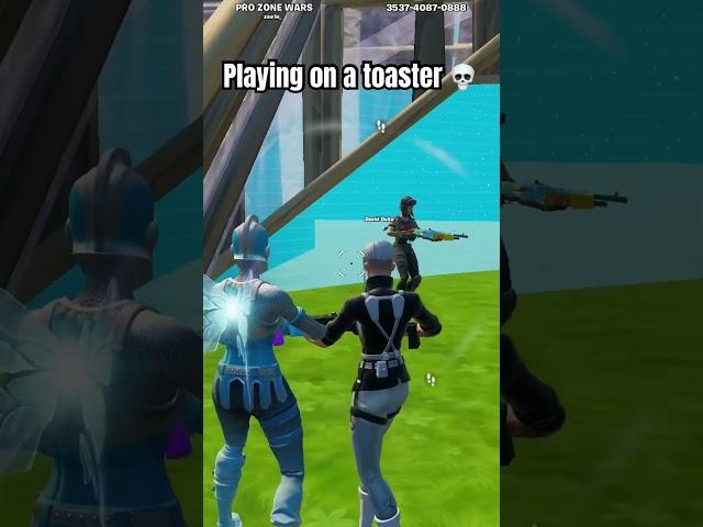 Playing on a toaster  #fortnite #gaming #shorts