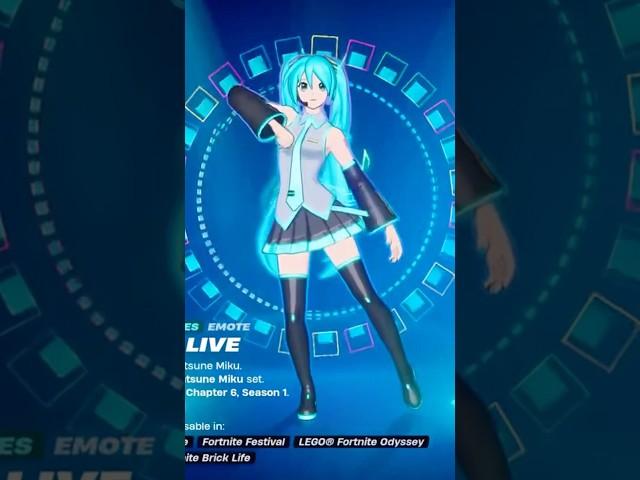 HATSUNE MIKU EMOTES 🪩 #fortnite #shorts