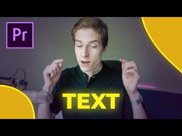 The appearance of text under each word + glow in Adobe Premiere Pro