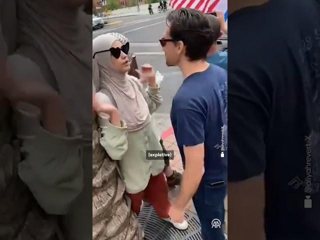 Allegedly former Israeli soldier harassed woman with hijab during pro-Israeli rally in US