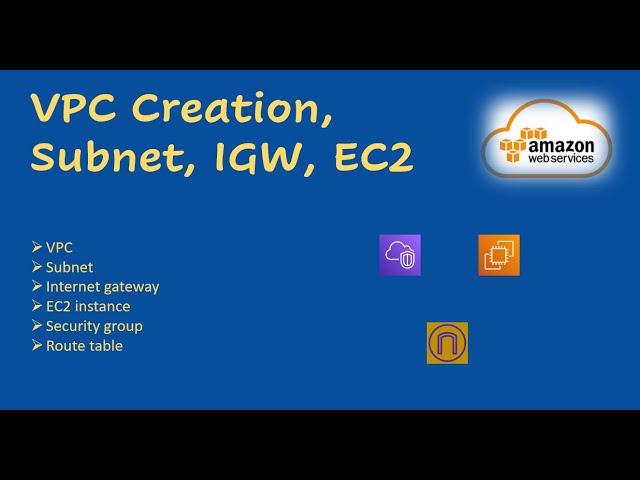 AWS VPC creation, subnet, Internet gateway, EC2, | Beginners session