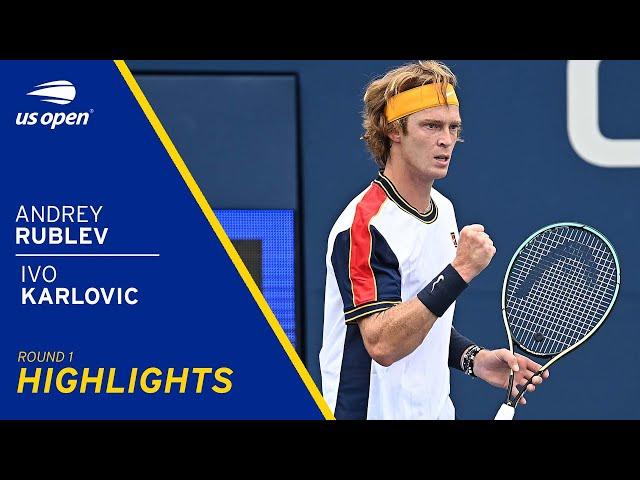 Andrey Rublev vs Ivo Karlovic Highlights | 2021 US Open Round 1