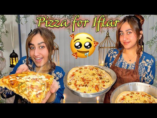 MADE PIZZA FOR MY FAMILY IN IFTAR  || A must try receipe  #alizehjamali