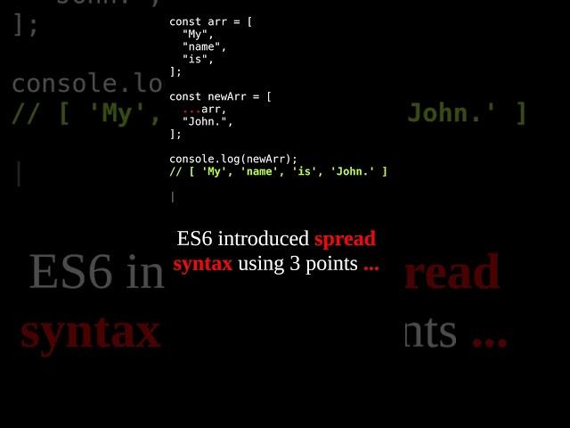 JavaScript (JS)  Extend an Array modern way using spread syntax  #Short #Shorts #2023