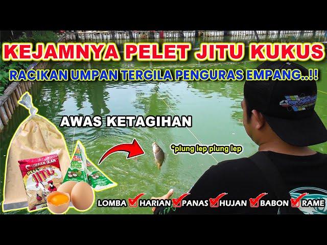 KEJAMNYA RACIKAN UMPAN KUKUS PELET JITU !! NETER MENGGILA  PAKAI RESEP UMPAN IKAN MAS INI 