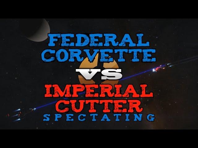 Federal Corvette vs Imperial Cutter PvP - Elite Dangerous