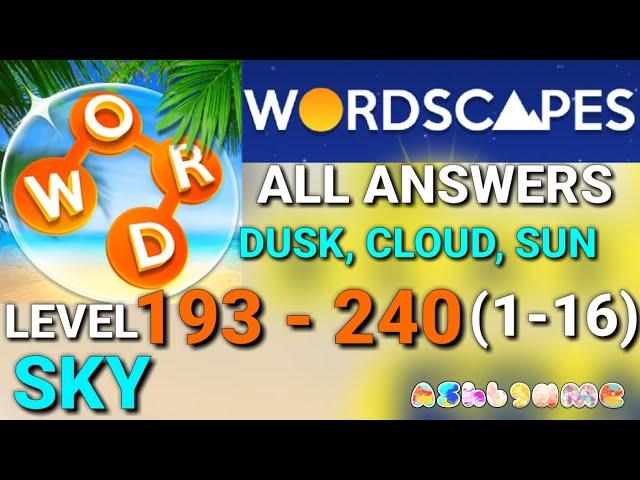 Wordscapes Level 193-240 ALL ANSWERS 48 Levels/Walkthrough