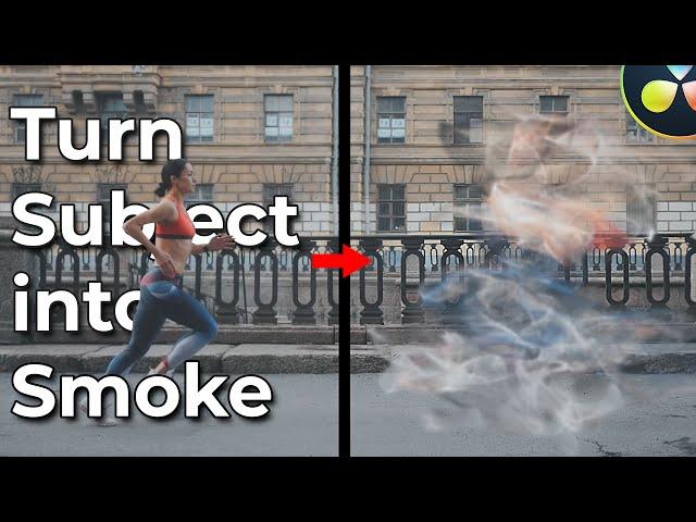 How to Make Object Vanish in A Puff of Smoke in DaVinci Resolve Fusion | Smoke Disappear Effect