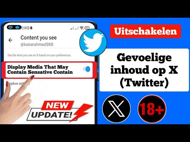 Hoe X (Twitter) instelling voor gevoelige inhoud uit te schakelen || @Dynamik.Solution