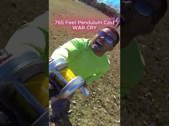 765 Feet Pendulum Cast with Monster WAR CRY  #shorts #longcasting #surfcasting #surffishing #fyp