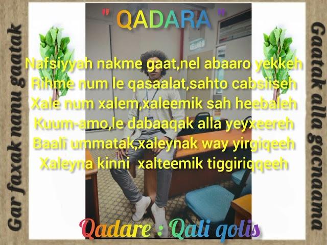 QALI QOLIS/QADARA/GAR FAXA KEE GAATA/QAFAR QAADA/POÉSIE AFAR