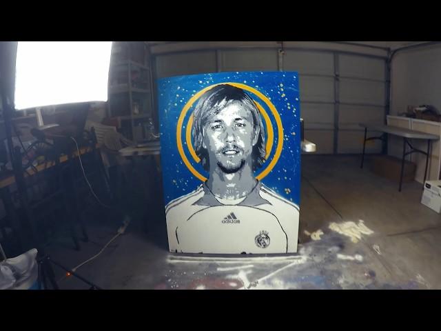 Guti - Real Madrid - Spray Paint on Canvas