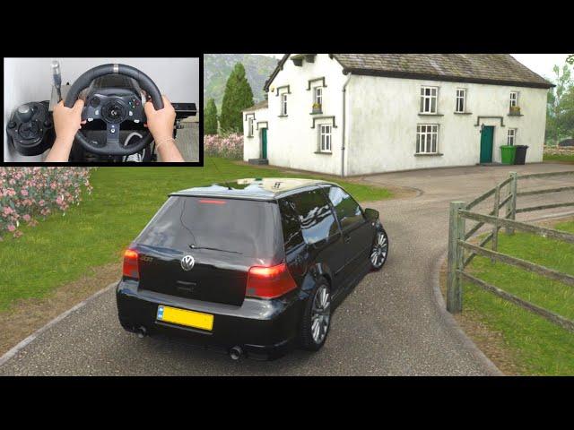 Forza Horizon 4 Volkswagen Golf MK4 R32 (Steering Wheel + Shifter) Gameplay