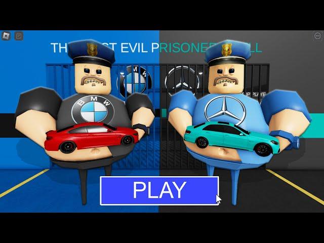 BMW BARRY Vs MERCEDES BARRY in BARRY'S PRISON RUN! New Scary Obby (#Roblox)