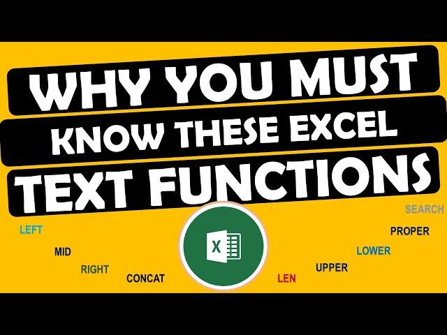 5 Major Excel Text Functions You Should know as a Beginner