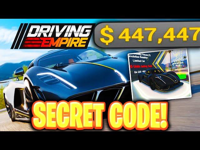 Driving Empire ADMIN CASH Codes *SECRET*