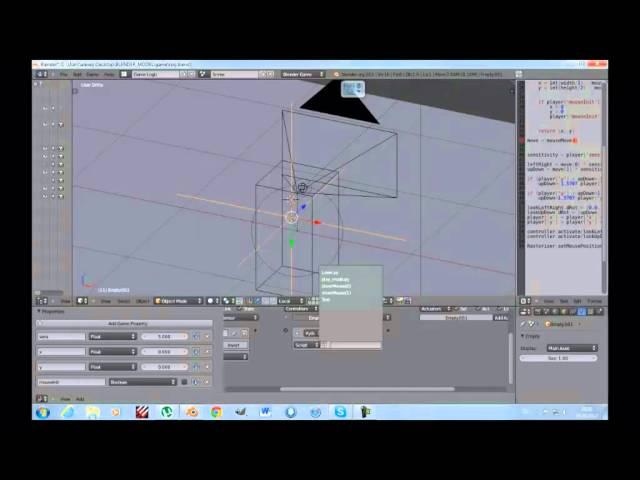 Blender Game Engine урок 15 вид от третьего лица