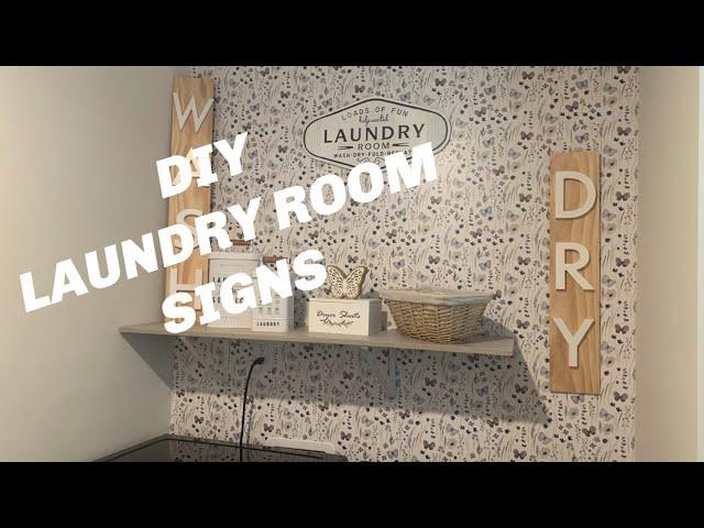 DIY Laundry room signs