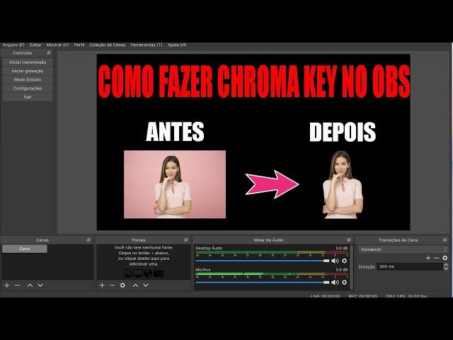 como usar o chroma key no obs