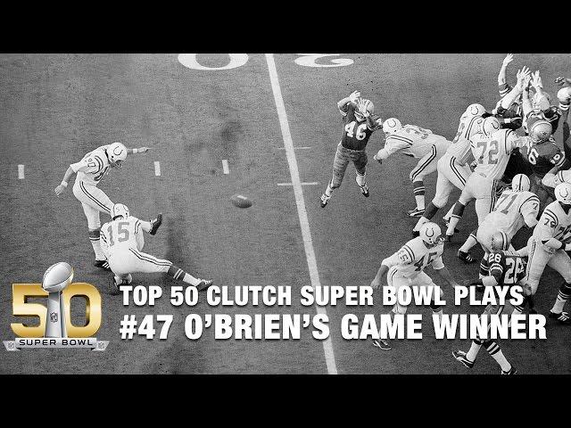 #47: Jim O'Brien's 32-Yard Game-Winning Field Goal | Top 50 Clutch Super Bowl Plays