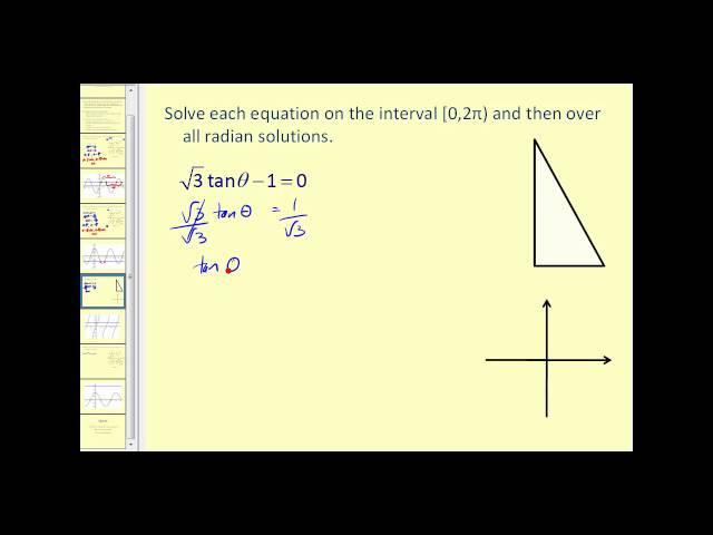 Solving Trigonometric Equations I