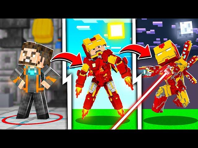 LIFE OF IRON MAN IN MINECRAFT! Tony Stark's life in minecraft