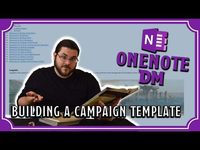 Building An RPG Campaign Template (DM's Bible) | OneNote DM Ep. 4