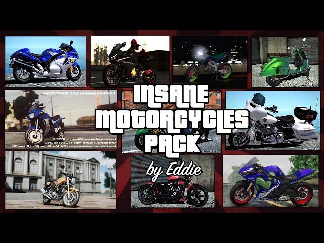 Обзор на пак мотоциклов INSANE MOTORCYCLES PACK by Eddie для GTA SAN ANDREAS [Update]