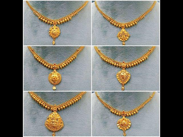 Light weight gold necklace designs #gold #shorts #necklace  #viral #trending