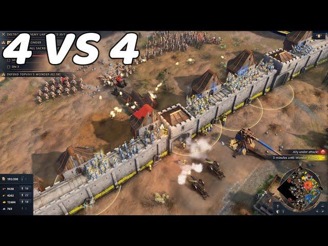 Age Of Empires 4 Multiplayer 4vs4 Gameplay [1440p 60FPS]