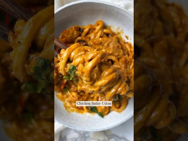 chicken satay udon in 20 mins