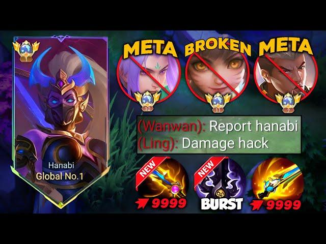 GOODBYE META HEROES‼️ HANABI MOST POWERFUL BUILD IN SOLO RANK! (build top 1 global hanabi) - MLBB