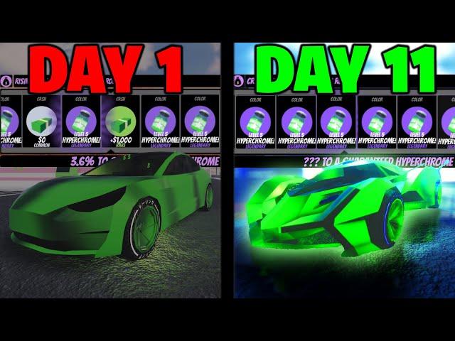 The Ultimate Quest to get HyperGreen Lvl5 in just 11 DAYS... | Roblox Jailbreak