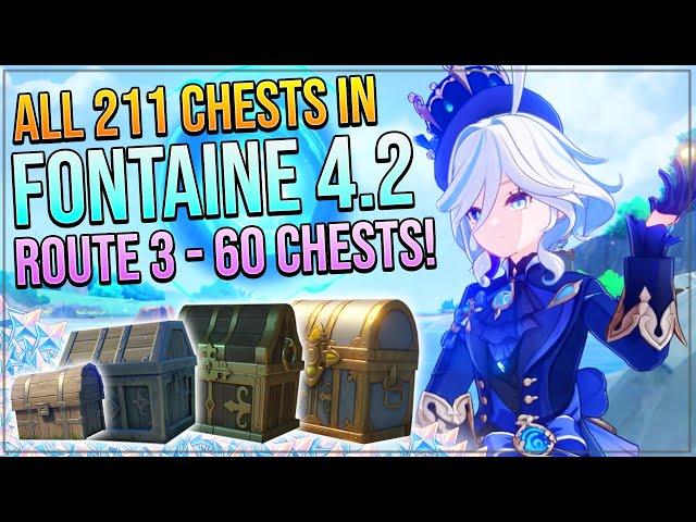 Genshin Impact 4.2 Complete 211 Chest Guide! 100% Complete! | ROUTE 3 - 60 CHESTS