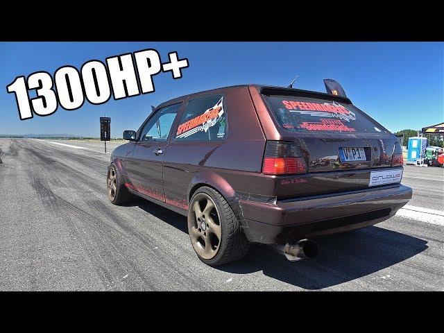 1300HP+ Volkswagen Golf 2 in Action! FASTEST Golf 2 in the World!