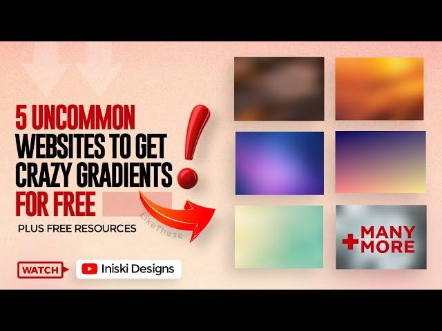 5 UNCOMMON WEBSITES to get thousands of FREE GRADIENT BACKGROUNDS you can use for any design