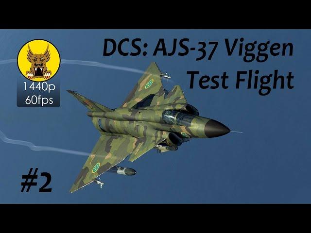 Test Flight - DCS: AJS-37 Viggen - Rb 05 Missile, P/O Mode Landing