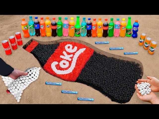 Coca-Cola Logo vs Mentos with Orbeez Underground | Best Coke Experiments